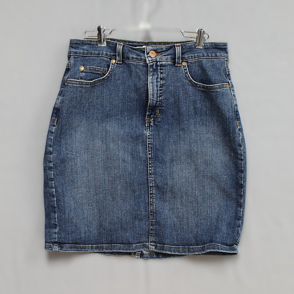 Y2k Women's Dickies Mini skirt size 12 Denim stretch